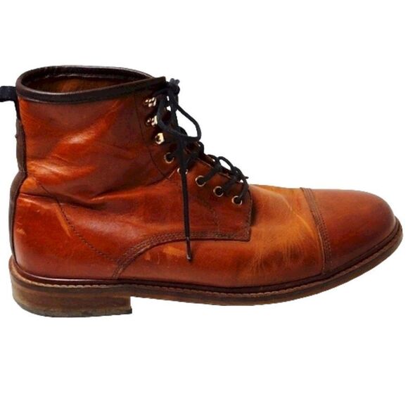 Shoe The Bear Copenhagen Curtis Boots Men's Brown Leather Lace-up Size Eu42 - Picture 2 of 9